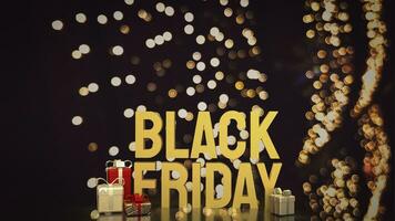 The Black Friday  for Holiday or celebrity and marketing concept 3d rendering photo