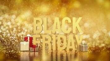The Black Friday  for Holiday or celebrity and marketing concept 3d rendering photo
