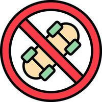 No Skateboard Vector Icon