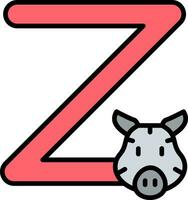 capital z vector icono