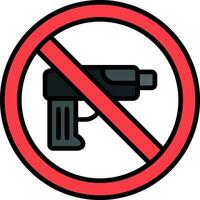 No Weapons Vector Icon