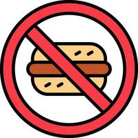 No Fast Food Vector Icon