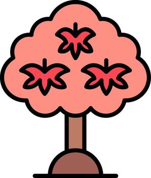 icono de vector de hoja de arce