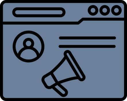 icono de vector de anuncios