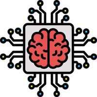 icono de vector de inteligencia artificial