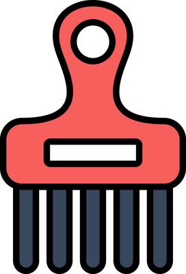 Afro Comb Vector Icon
