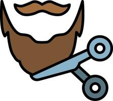 Beard Trimming Vector Icon