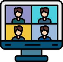 Video Conference Vector Icon