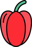 Red Pepper Vector Icon