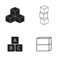 toy blocks icon vector