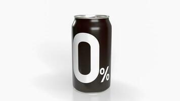 The soda can zero percent for health concept 3d rendering photo