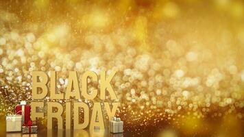 The Black Friday  for Holiday or celebrity and marketing concept 3d rendering photo