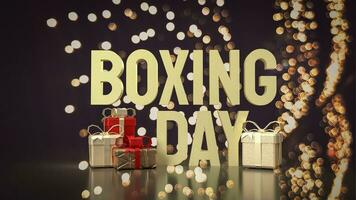 The Gift box and Boxing Day word for Marketing concept 3d rendering photo