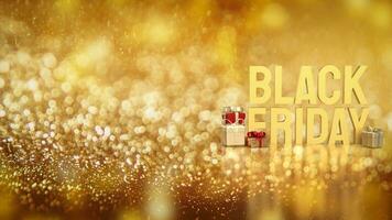 The Black Friday  for Holiday or celebrity and marketing concept 3d rendering photo