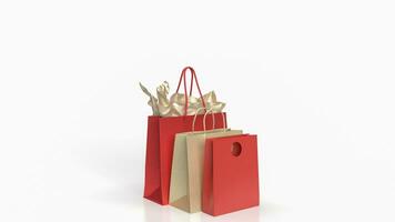 The Shopping bag for marketing or advertising concept 3d rendering photo