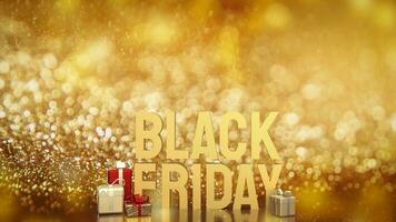 The Black Friday  for Holiday or celebrity and marketing concept 3d rendering photo