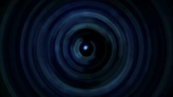 abstrait Contexte de brillant bleu embrasé énergie la magie radial cercles de spirale tunnels fabriqué de lignes video