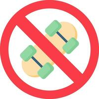 No Skateboard Vector Icon