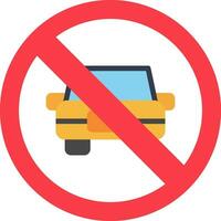 No Car Vector Icon