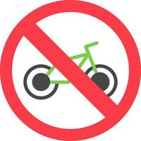 No Bicycle Vector Icon