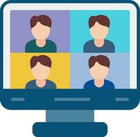 Video Conference Vector Icon