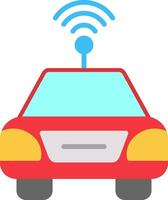 Autonomous Car Vector Icon