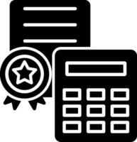 icono de vector de certificado