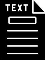 icono de vector de texto