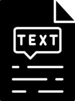 icono de vector de texto