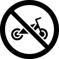 No Bicycle Vector Icon