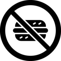 No Fast Food Vector Icon