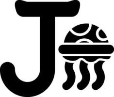 capital j vector icono