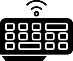 icono de vector de teclado inalámbrico