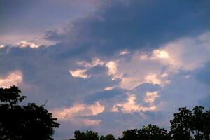 Dramatic Abstract Clouds and Blue Sky photo