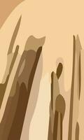 Aesthetic abstract art with a combination of shapes and brown colors. Suitable for background and poster vector