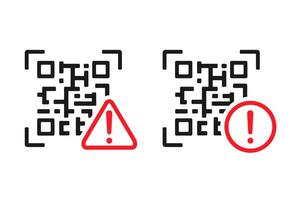 Qr code alert. Illustration vector