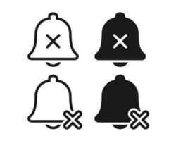 campana rechazar símbolo. ilustración vector