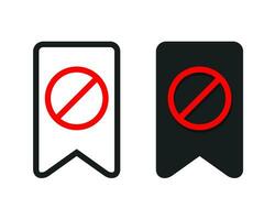 Bookmark error icon. Illustration vector