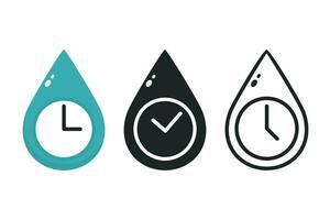 agua hora icono. ilustración vector