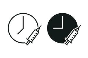 Injection time symbol. Illustration vector