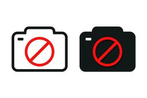 Camera error symbol. Illustration vector