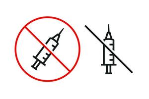 Injection prohibited symbol. Illustration vector