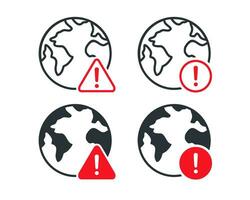 World warning icon. Illustration vector