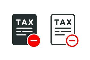 Tax document remove. Illustration vector