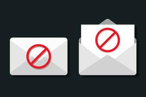 Email blocked icon. Illustration vector