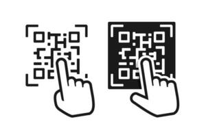 hacer clic Seleccione qr código. ilustración vector