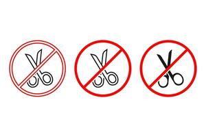 No scissors icon. Illustration vector