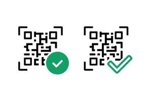 qr código con Lista de Verificación. ilustración vector