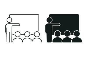 Teacher class icon. Illustration vector