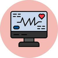 icono de vector de electrocardiograma